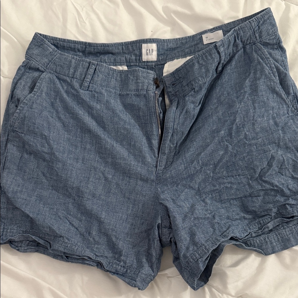 GAP Women's Light Blue Chambray Shorts